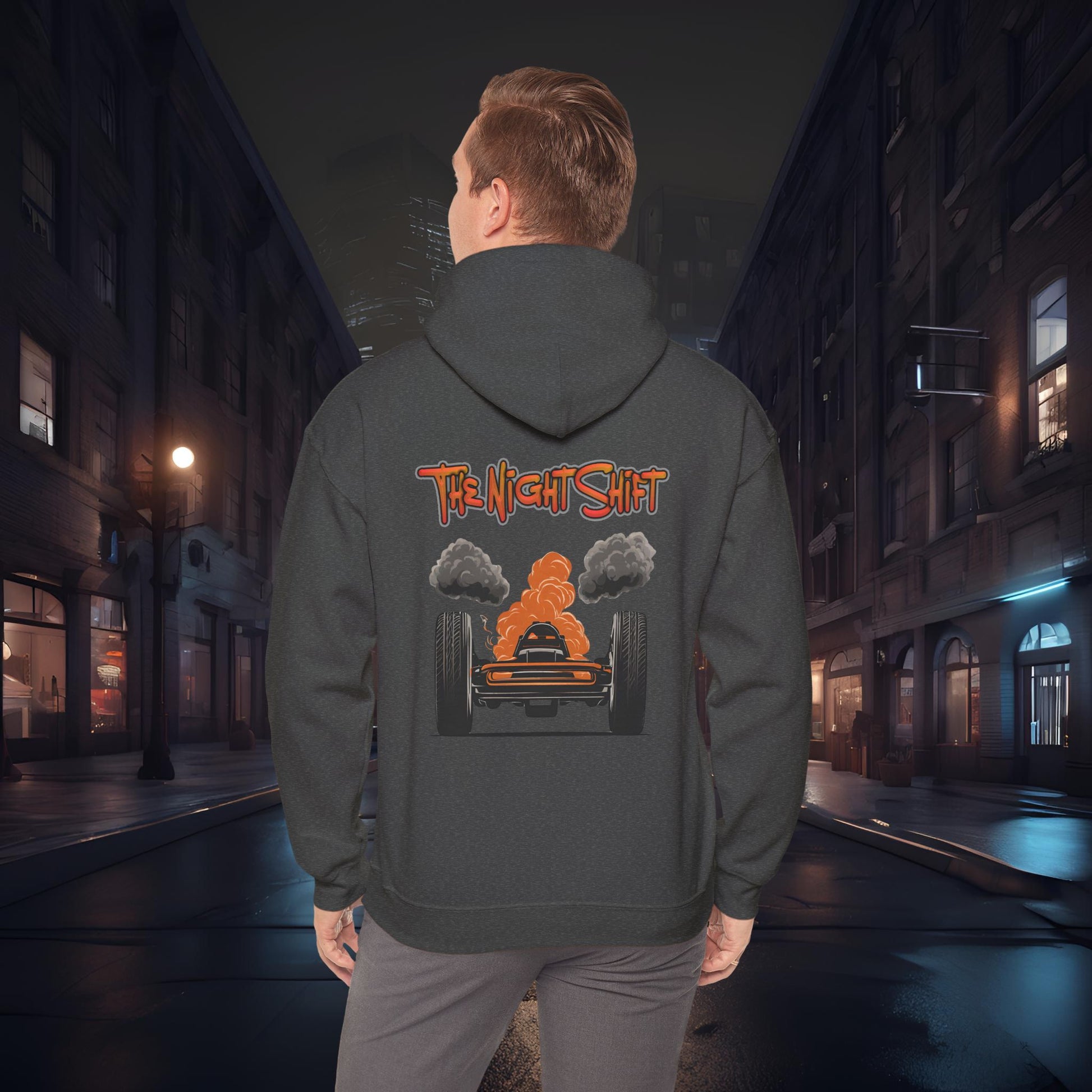 Big Tire-Ultra Soft, Premium Hoodie Dark Heather Printify by The Night Shift Automotive Apparel