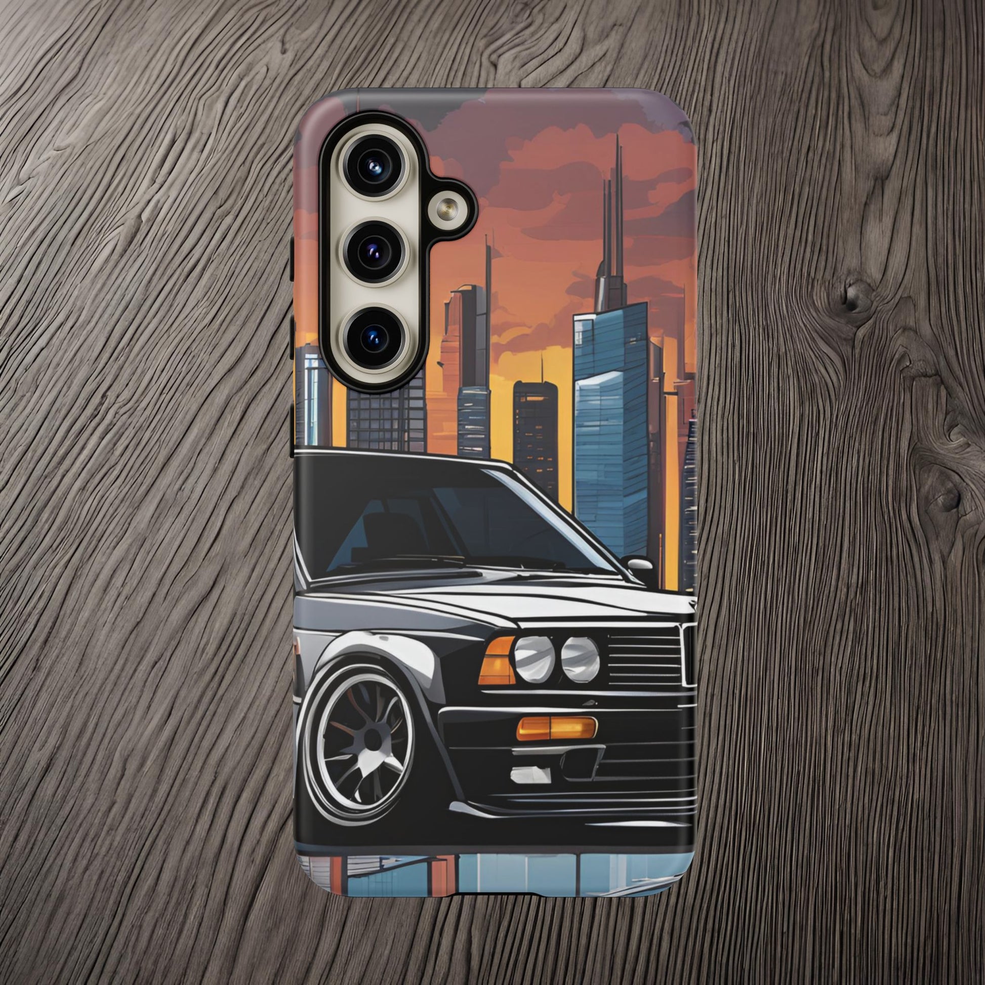 BMW E30 M3-Dual Layer Ultra Tough Phone Case Samsung Galaxy S24 Matte Printify by The Night Shift Automotive Apparel
