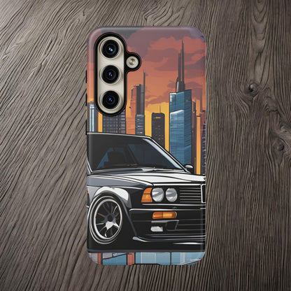 BMW E30 M3-Dual Layer Ultra Tough Phone Case Samsung Galaxy S24 Matte Printify by The Night Shift Automotive Apparel