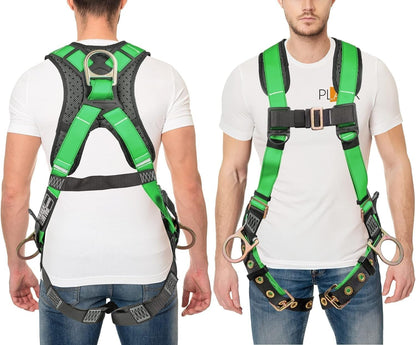 Photographer/Videographer Full Body Harness with 5 Point Adjustment, Dorsal D-Ring, Grommet Legs, and Fall Indicators Green Universal The Night Shift Performance Street Gear by The Night Shift Automotive Apparel