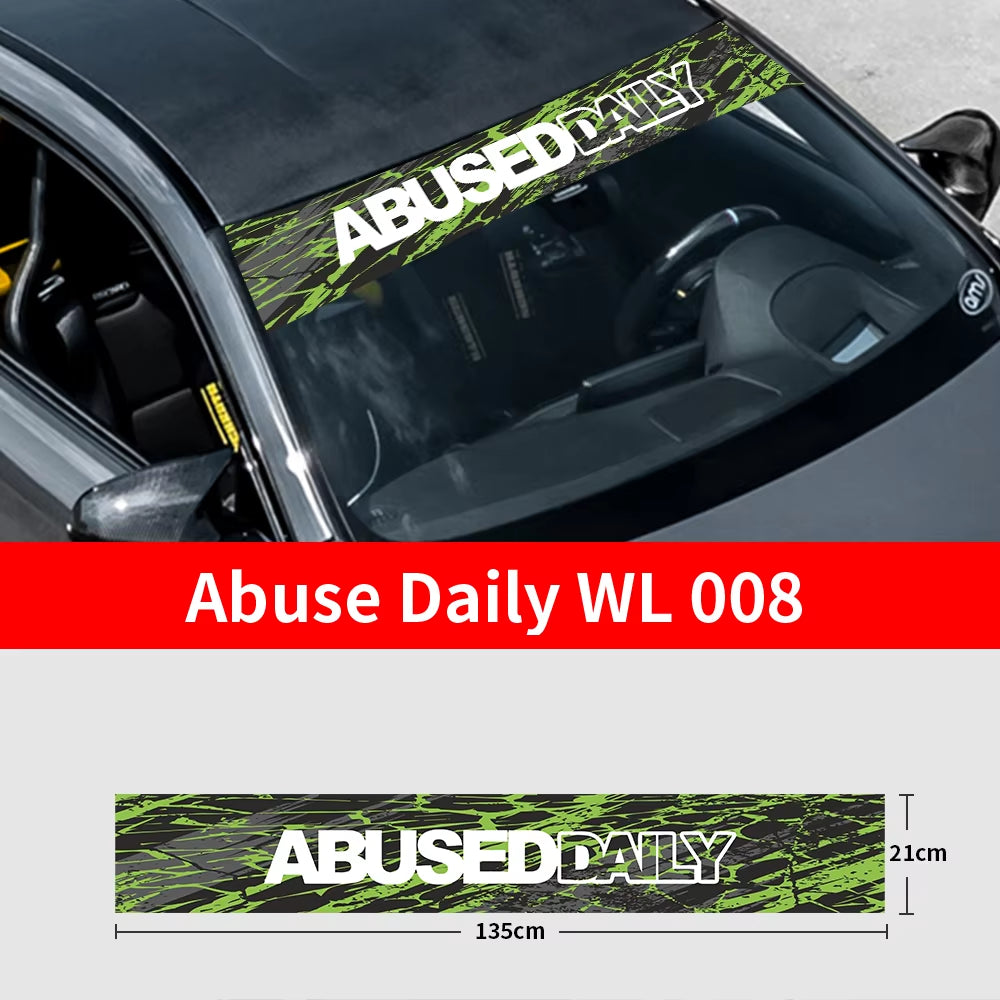 Abuse Daily Windscreen Banner Decal