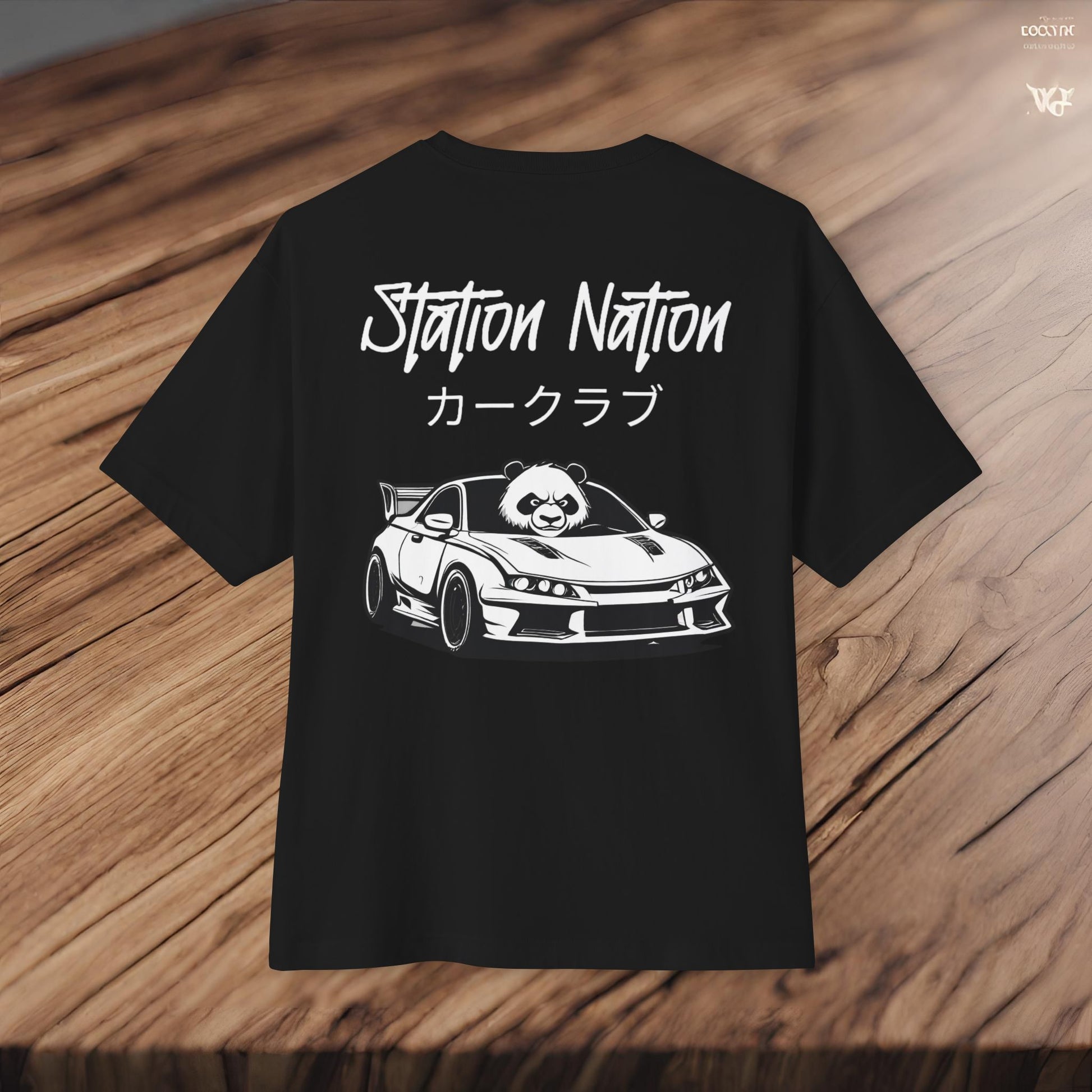 Station Nation-Premium, Ultra Soft Unisex Oversized Boxy Tee Printify by The Night Shift Automotive Apparel