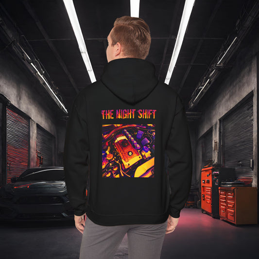 N54 Synthwave-Premium, Ultra Soft Unisex Hoodie Black Printify by The Night Shift Automotive Apparel
