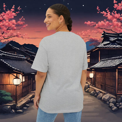 Samurai Full Moon Silhouette-Premium, Ultra Soft Unisex Oversized Boxy Tee Printify by The Night Shift Automotive Apparel