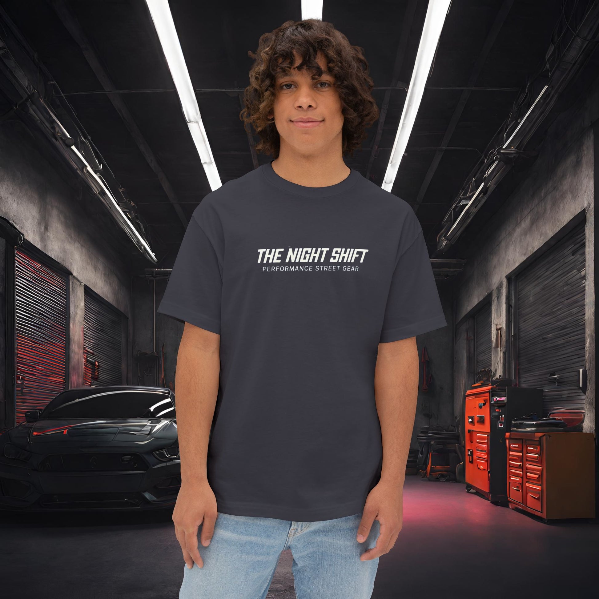 The Night Shift Essentials-Ultra Soft, Premium Unisex Oversized Boxy Tee Printify by The Night Shift Automotive Apparel