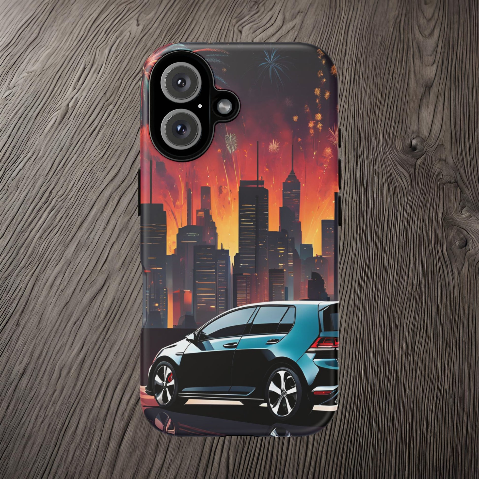 Volkswagon Golf GTI Fireworks-Dual Layer Ultra Tough Phone Case Printify by The Night Shift Automotive Apparel
