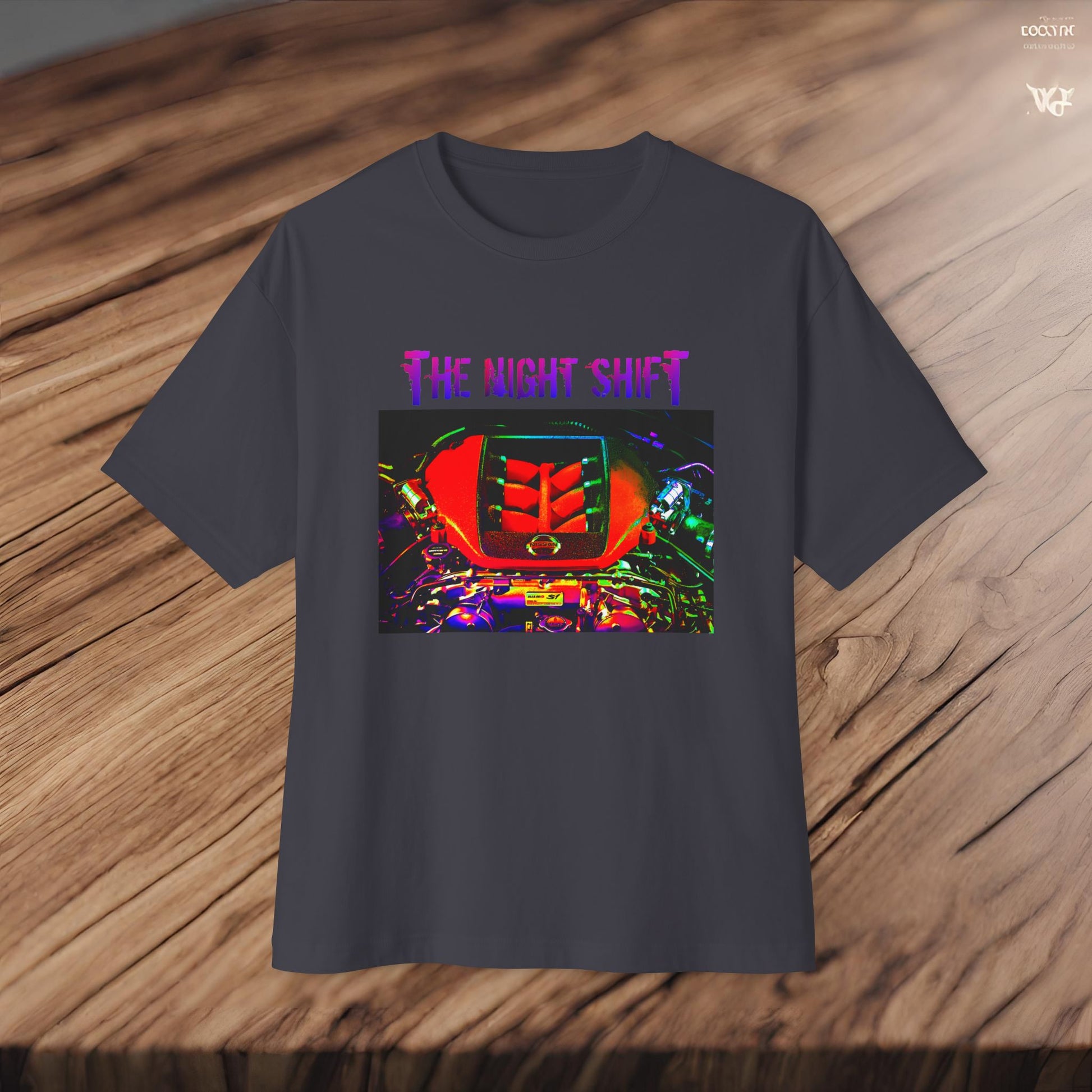 VR38DETT Synthwave-Premium, Ultra SoftUnisex Oversized Boxy Tee Printify by The Night Shift Automotive Apparel
