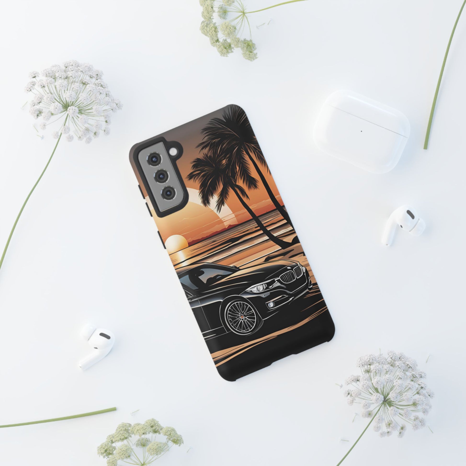 BMW Sunset On The Beach-Dual Layer Ultra Tough Phone Case Printify by The Night Shift Automotive Apparel