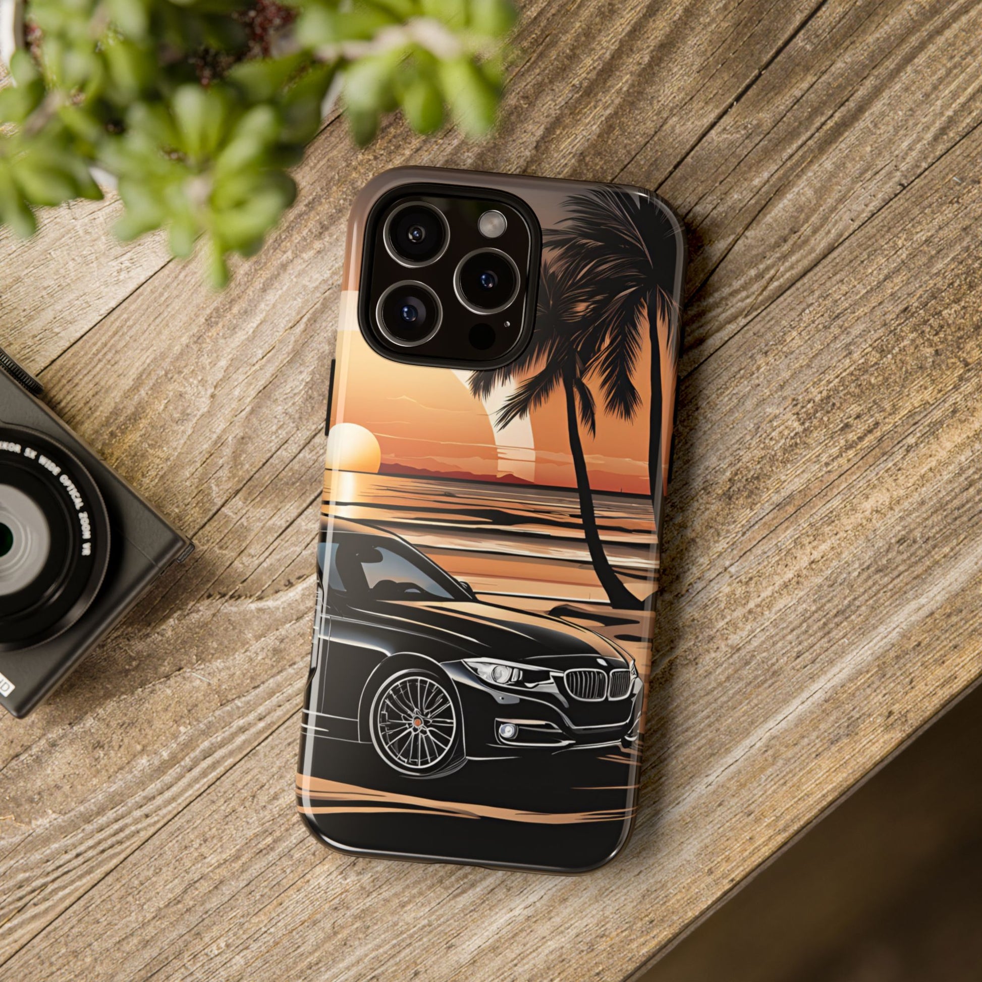 BMW Sunset On The Beach-Dual Layer Ultra Tough Phone Case iPhone 16 Pro Max Glossy Printify by The Night Shift Automotive Apparel