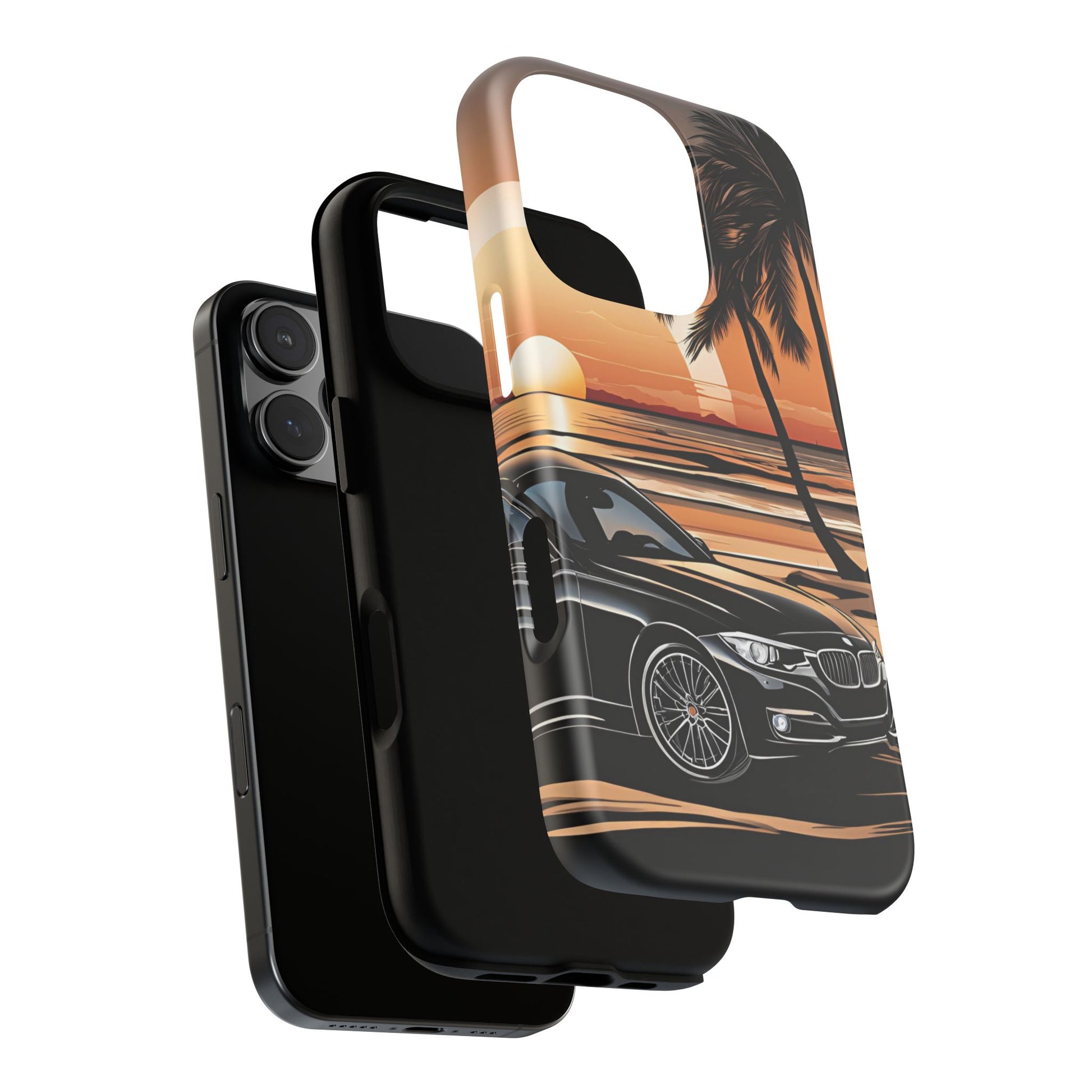 BMW Sunset On The Beach-Dual Layer Ultra Tough Phone Case Printify by The Night Shift Automotive Apparel