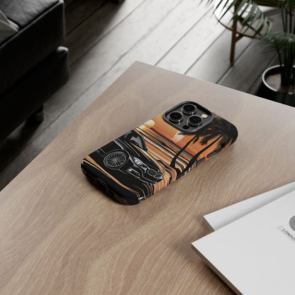 BMW Sunset On The Beach-Dual Layer Ultra Tough Phone Case iPhone 14 Pro Glossy Printify by The Night Shift Automotive Apparel