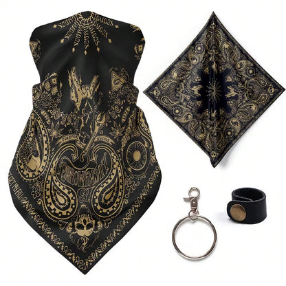 Retro Motorcycle Quick-Dry Breathable Face Cover Bandana Color 1 The Night Shift Performance Street Gear by The Night Shift Automotive Apparel