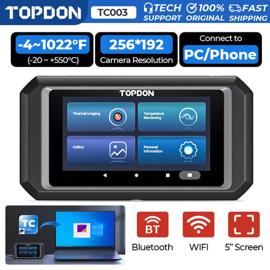 TOPDON TC003 Thermal Imaging 5 Inch Touch Screen WIFI Infrared Camera TC003 TOPDON by The Night Shift Automotive Apparel