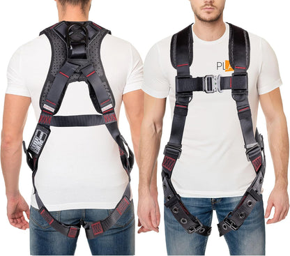 Photographer/Videographer Full Body Harness with 5 Point Adjustment, Dorsal D-Ring, Grommet Legs, and Fall Indicators Black The Night Shift Performance Street Gear by The Night Shift Automotive Apparel
