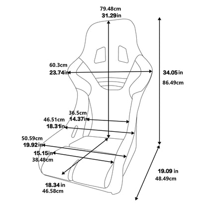Large Universal Fiber Glass Racing Bucket Seat The Night Shift Performance Street Gear by The Night Shift Automotive Apparel