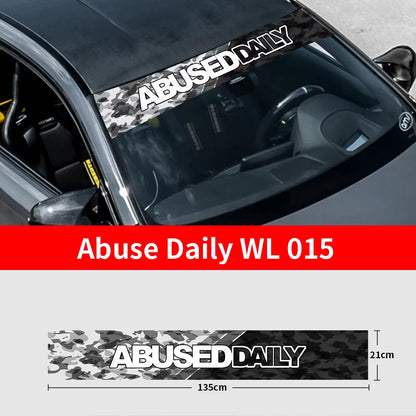 Abuse Daily Windscreen Banner Decal