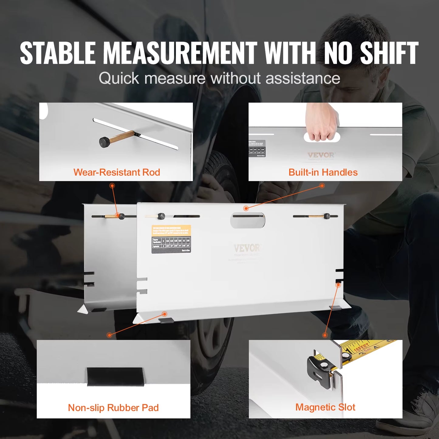 VEVOR Stainless Steel Toe Plates-Wheel Alignment Tool 2-Pack The Night Shift Performance Street Gear by The Night Shift Automotive Apparel