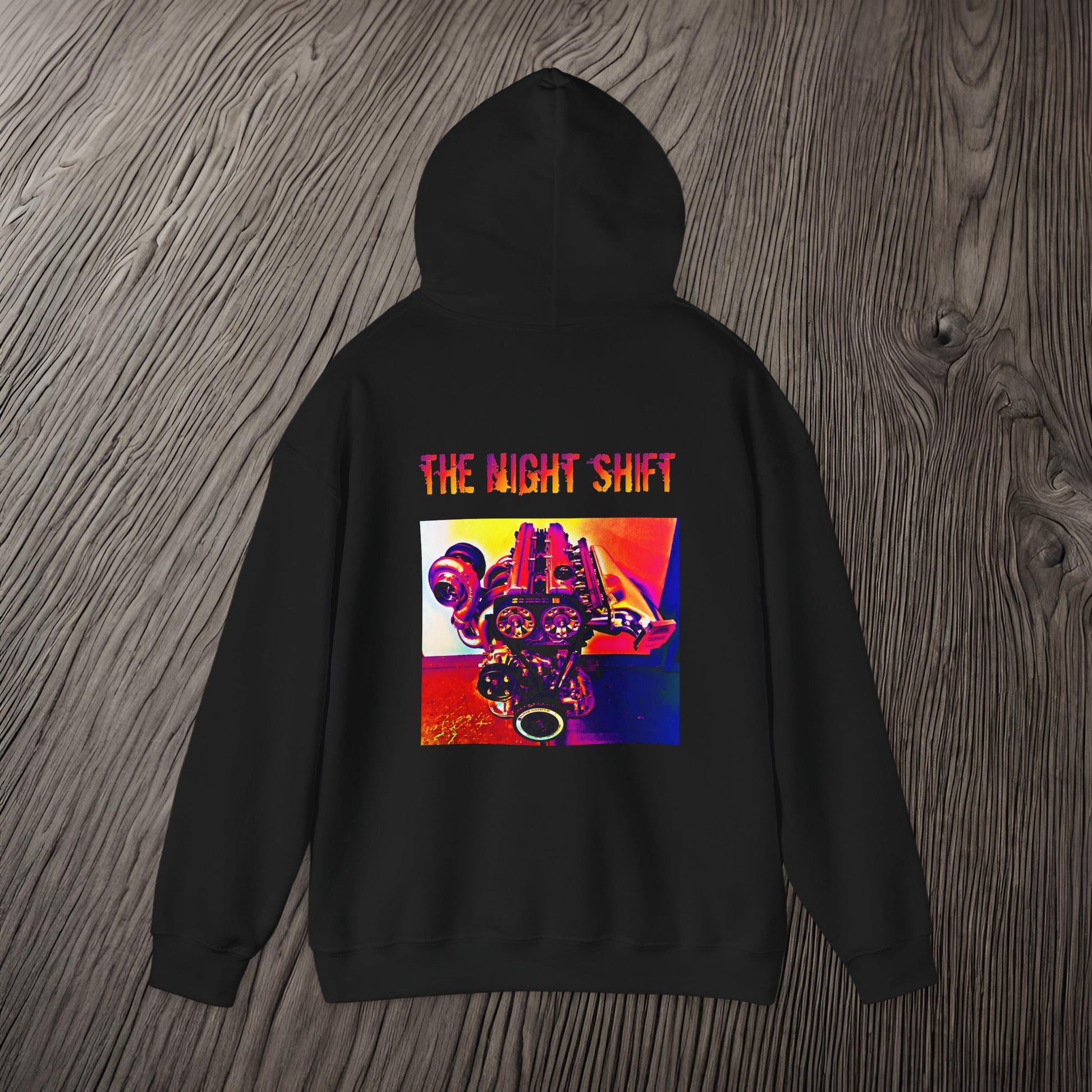 2JZ-GTE Single Turbo Synthwave-Premium, Ultra Soft Unisex Hoodie Printify by The Night Shift Automotive Apparel