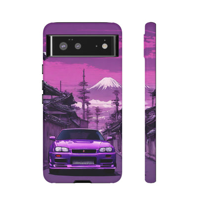 Nissan Skyline R34 Mt Fuji-Dual Layer Ultra Tough Phone Case Printify by The Night Shift Automotive Apparel