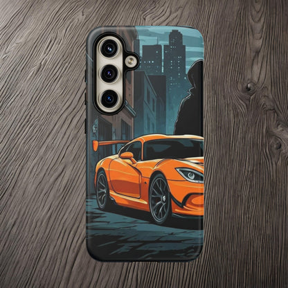 Dodge Viper SRT-10 Street Life-Dual Layer Ultra Tough Phone Case Samsung Galaxy S24 Matte Printify by The Night Shift Automotive Apparel