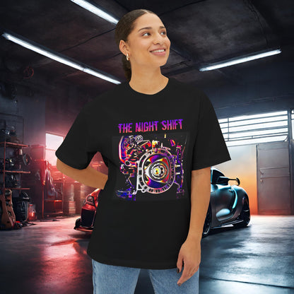 13B-REW Synthwave-Premium, Ultra Soft Unisex Oversized Boxy Tee Printify by The Night Shift Automotive Apparel