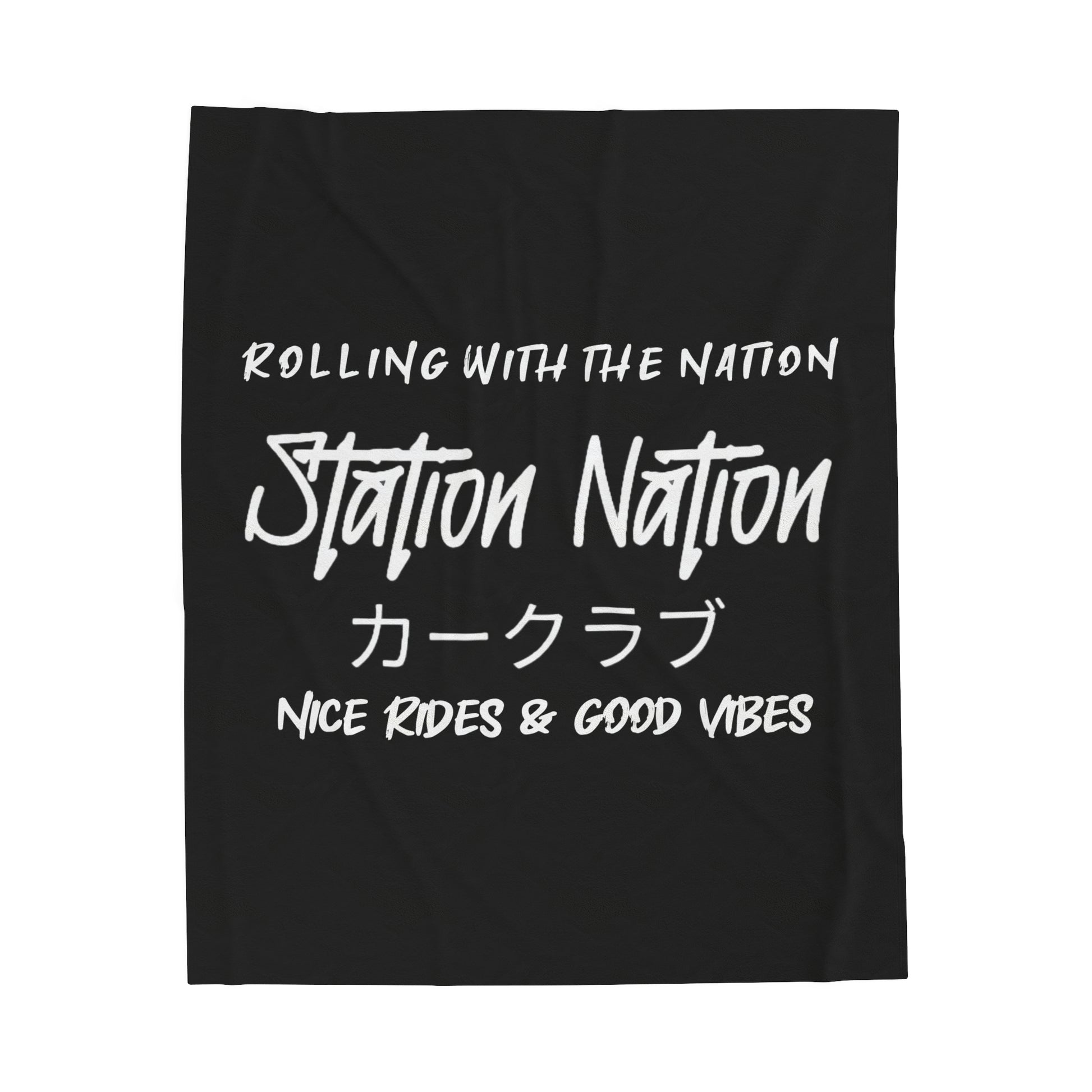 Station Nation-Velveteen Plush Blanket Printify by The Night Shift Automotive Apparel