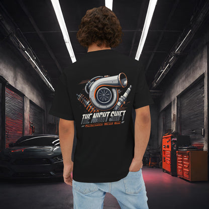 The Night Shift Essentials-Ultra Soft, Premium Unisex Oversized Boxy Tee Black Printify by The Night Shift Automotive Apparel