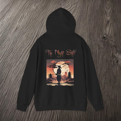 Samurai Full Moon Silhouette-Ultra Soft, Premium Hoodie Printify by The Night Shift Automotive Apparel