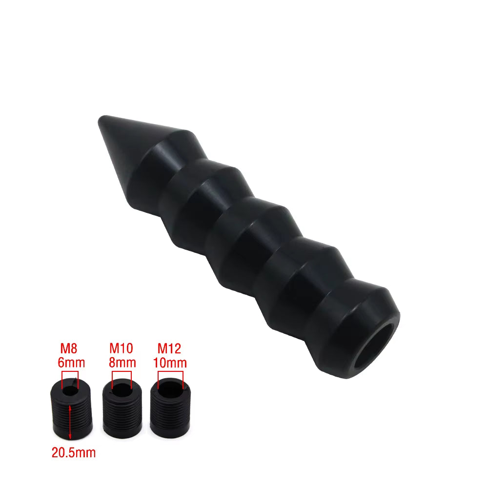 Knurled Spiked Aluminum Universal Shift Knob Black The Night Shift Performance Street Gear by The Night Shift Automotive Apparel