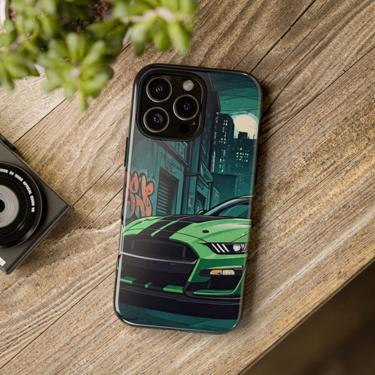 Ford Mustang Shelby GT500 Street Life-Dual Layer Ultra Tough Phone Case iPhone 16 Pro Max Glossy Printify by The Night Shift Automotive Apparel