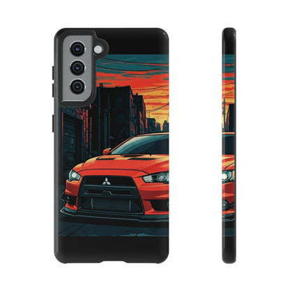 Mitsubishi Evo X Street Life-Dual Layer Ultra Tough Phone Case Samsung Galaxy S21 Glossy Printify by The Night Shift Automotive Apparel