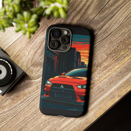 Mitsubishi Evo X Street Life-Dual Layer Ultra Tough Phone Case iPhone 15 Pro Max Matte Printify by The Night Shift Automotive Apparel