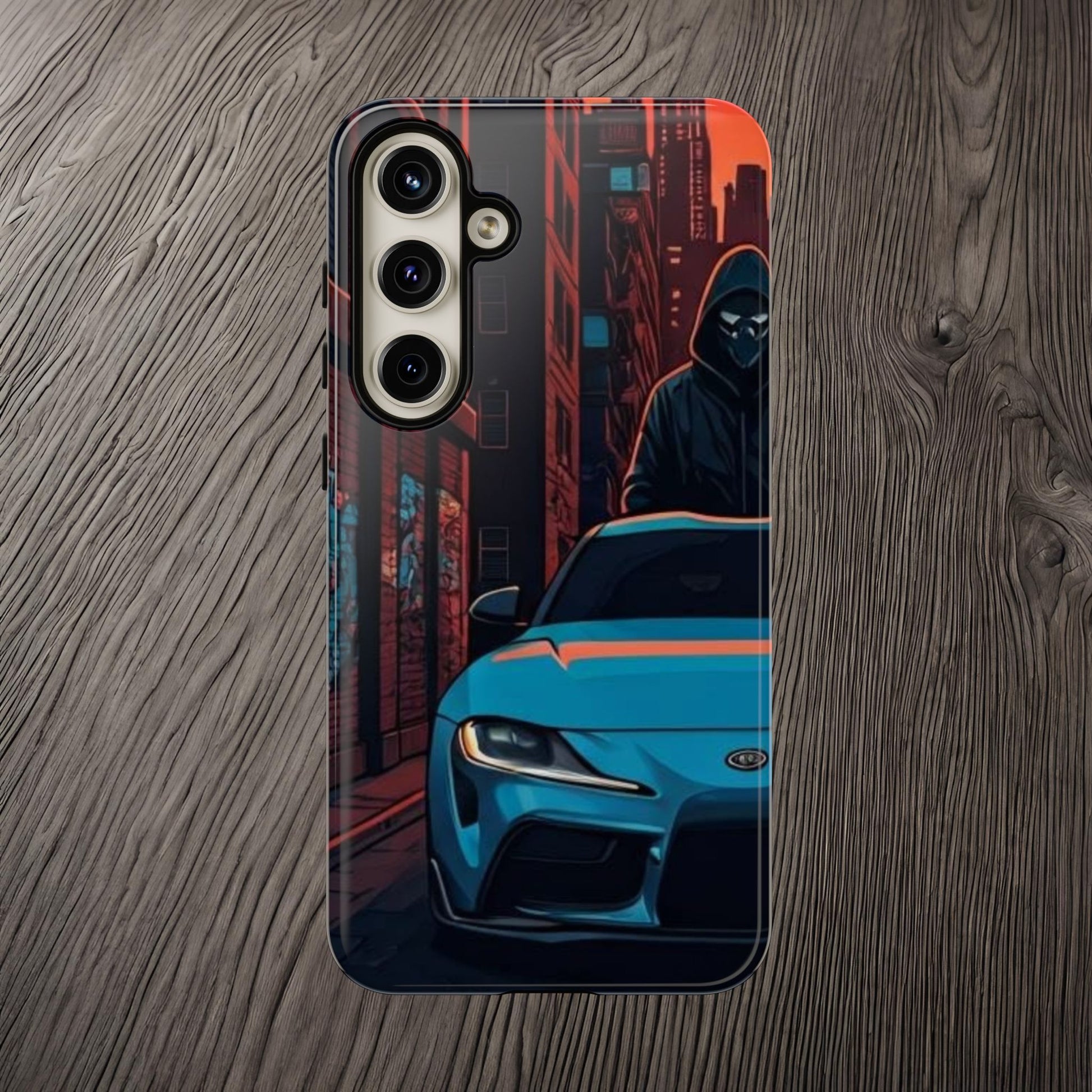 Toyota Supra MK-V Street Life-Dual Layer Ultra Tough Phone Case Samsung Galaxy S24 Plus Glossy Printify by The Night Shift Automotive Apparel