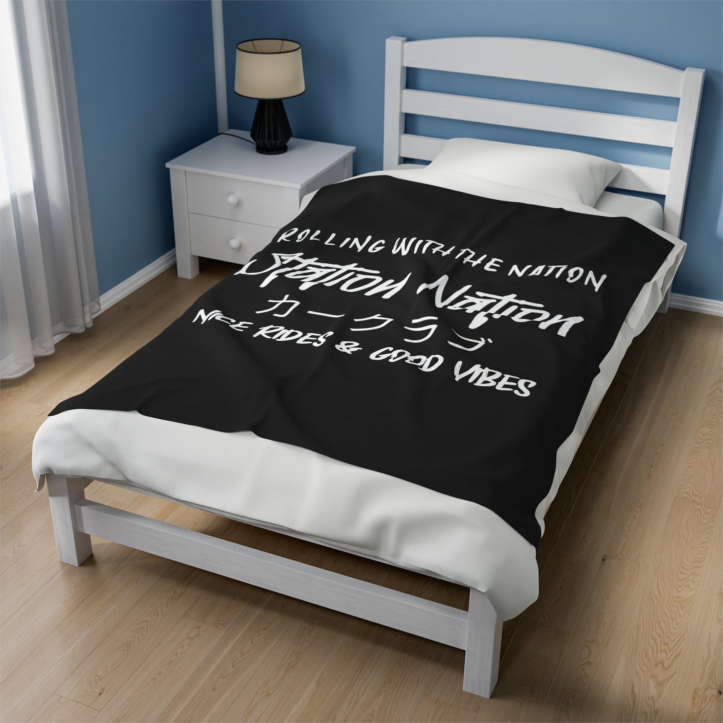 Station Nation-Velveteen Plush Blanket Printify by The Night Shift Automotive Apparel