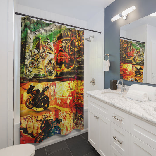 Shower Curtains Printify by The Night Shift Automotive Apparel