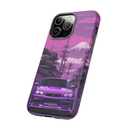 Nissan Skyline R34 Mt Fuji-Dual Layer Ultra Tough Phone Case Printify by The Night Shift Automotive Apparel