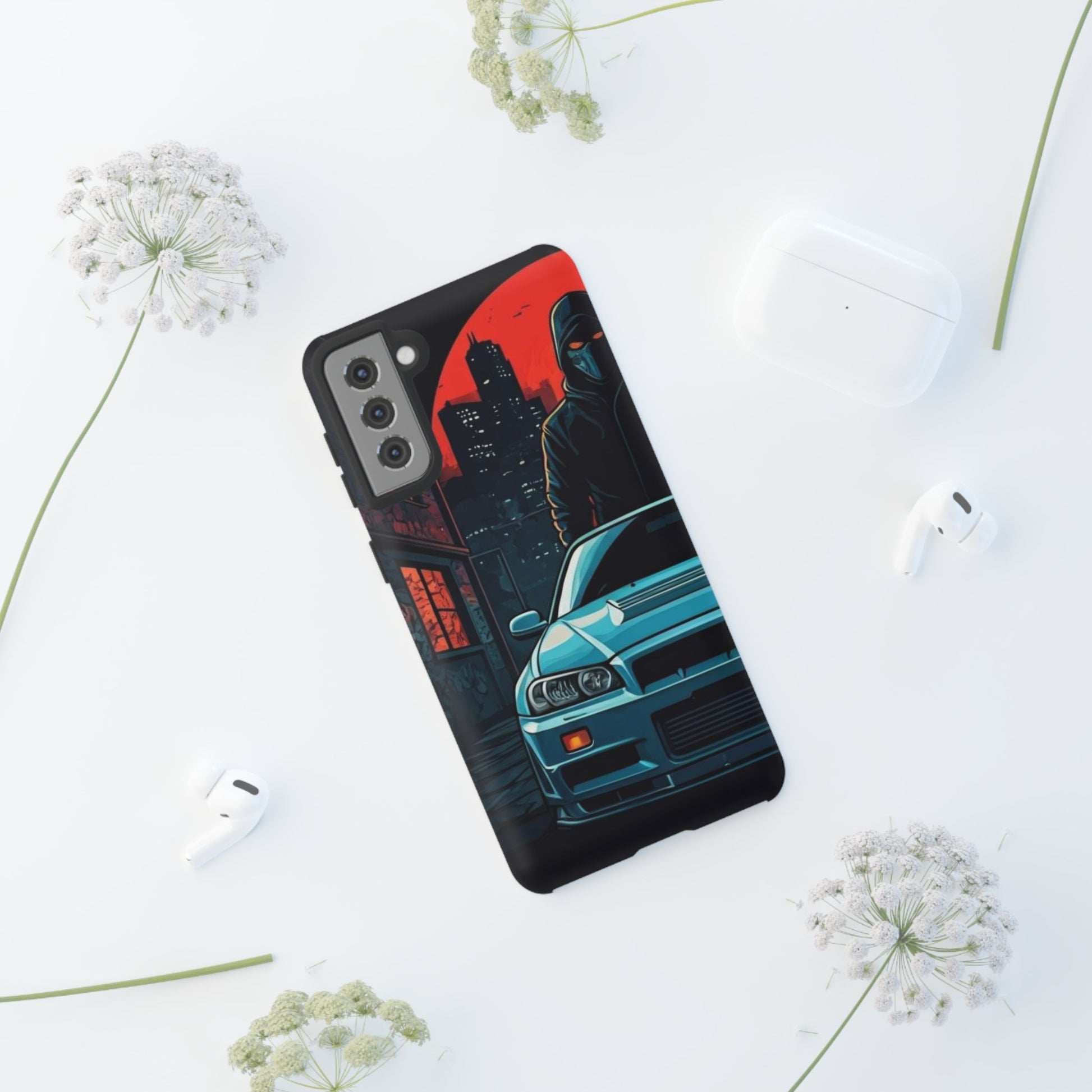 Nissan Skyline R34 Street Life-Dual Layer Ultra Tough Phone Case Printify by The Night Shift Automotive Apparel