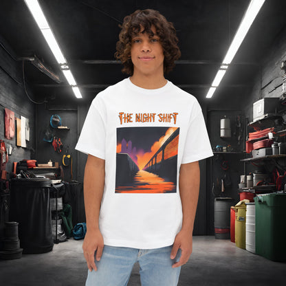 Urban Streets-Premium, Ultra Soft Unisex Oversized Boxy Tee White Printify by The Night Shift Automotive Apparel