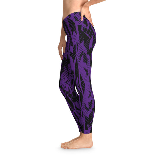 Stretchy Leggings Seam thread color automatically matched to design Printify by The Night Shift Automotive Apparel