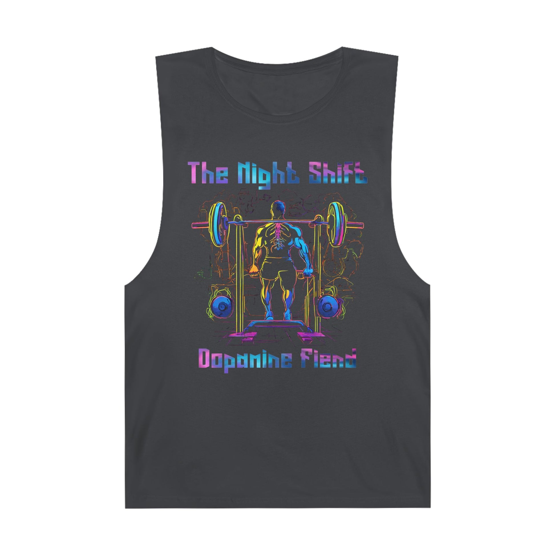 Dopamine Fiend - Premium Unisex Barnard Tank Top Coal Printify by The Night Shift Automotive Apparel