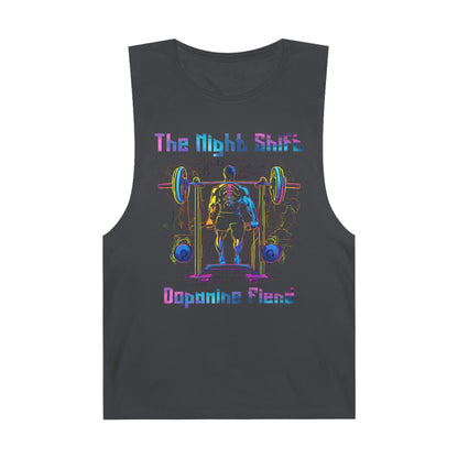 Dopamine Fiend - Premium Unisex Barnard Tank Top Coal Printify by The Night Shift Automotive Apparel