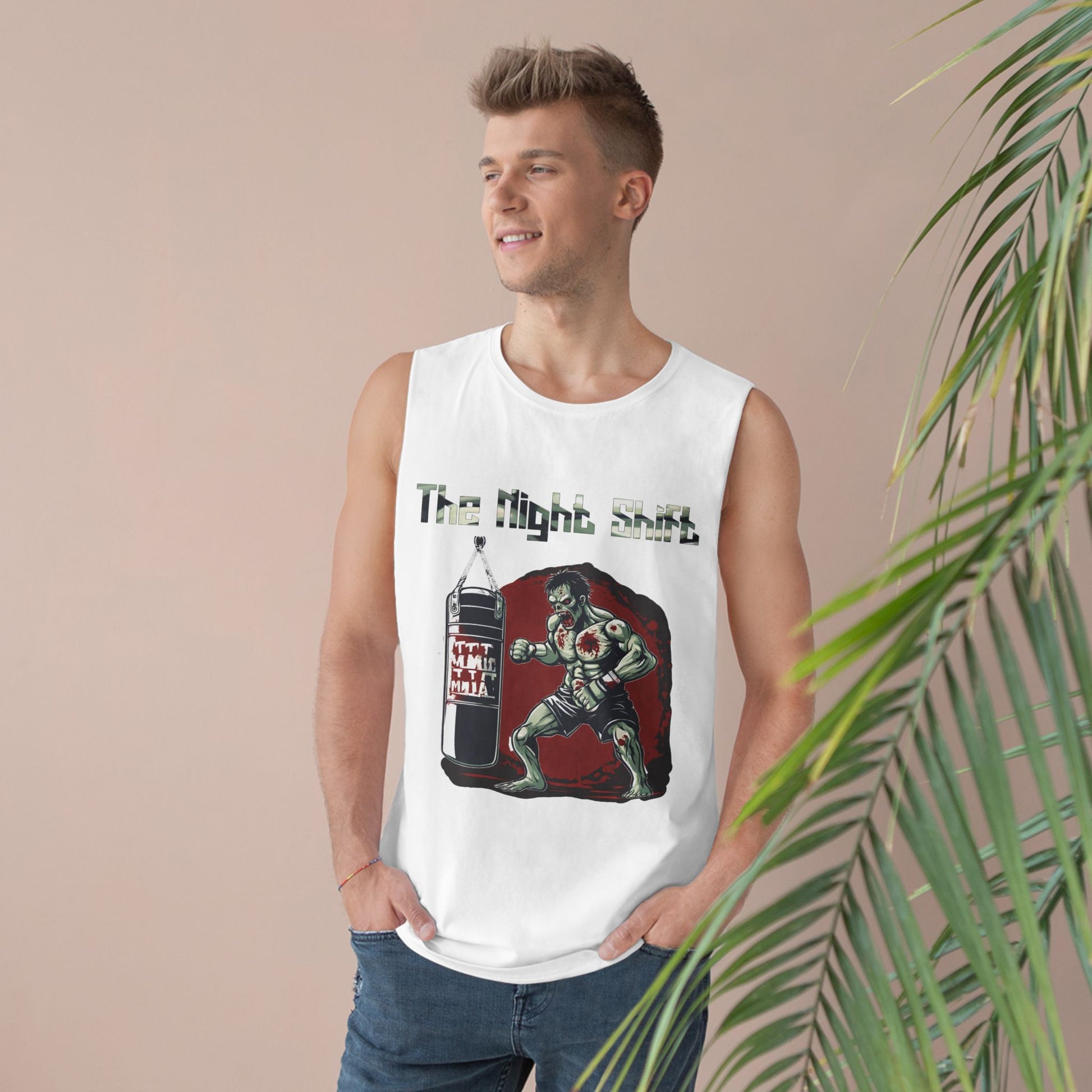 Zombie Fighting Champion - Premium Unisex Barnard Tank Top Printify by The Night Shift Automotive Apparel