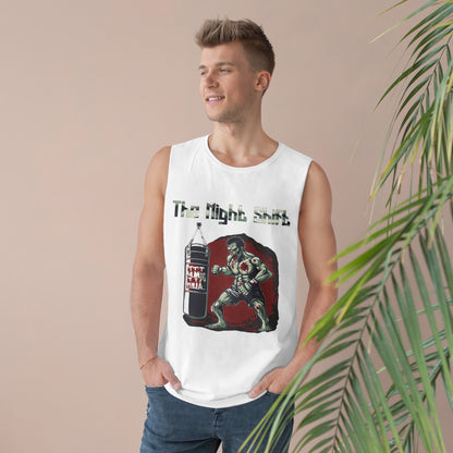 Zombie Fighting Champion - Premium Unisex Barnard Tank Top Printify by The Night Shift Automotive Apparel