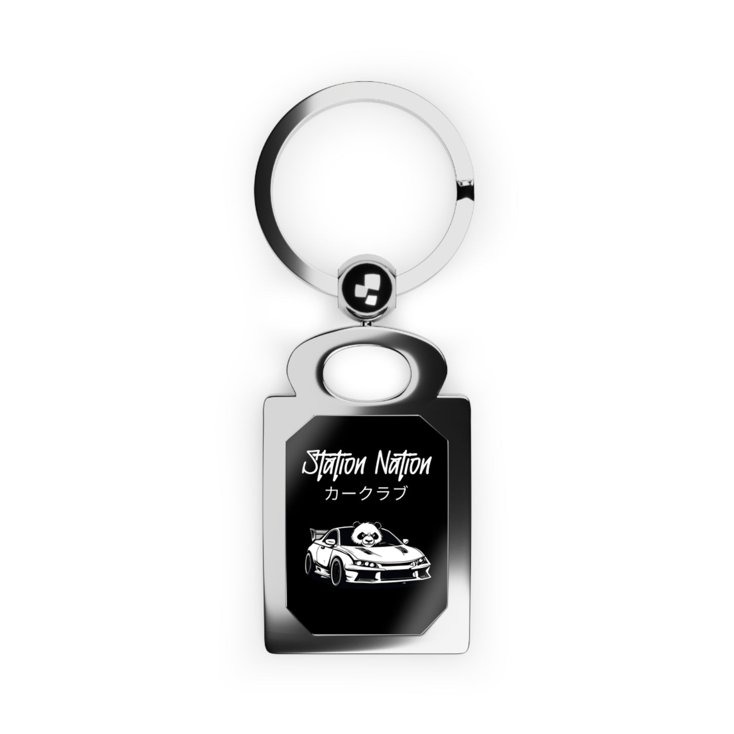 Station Nation Keychain One size Glossy Silver Printify by The Night Shift Automotive Apparel