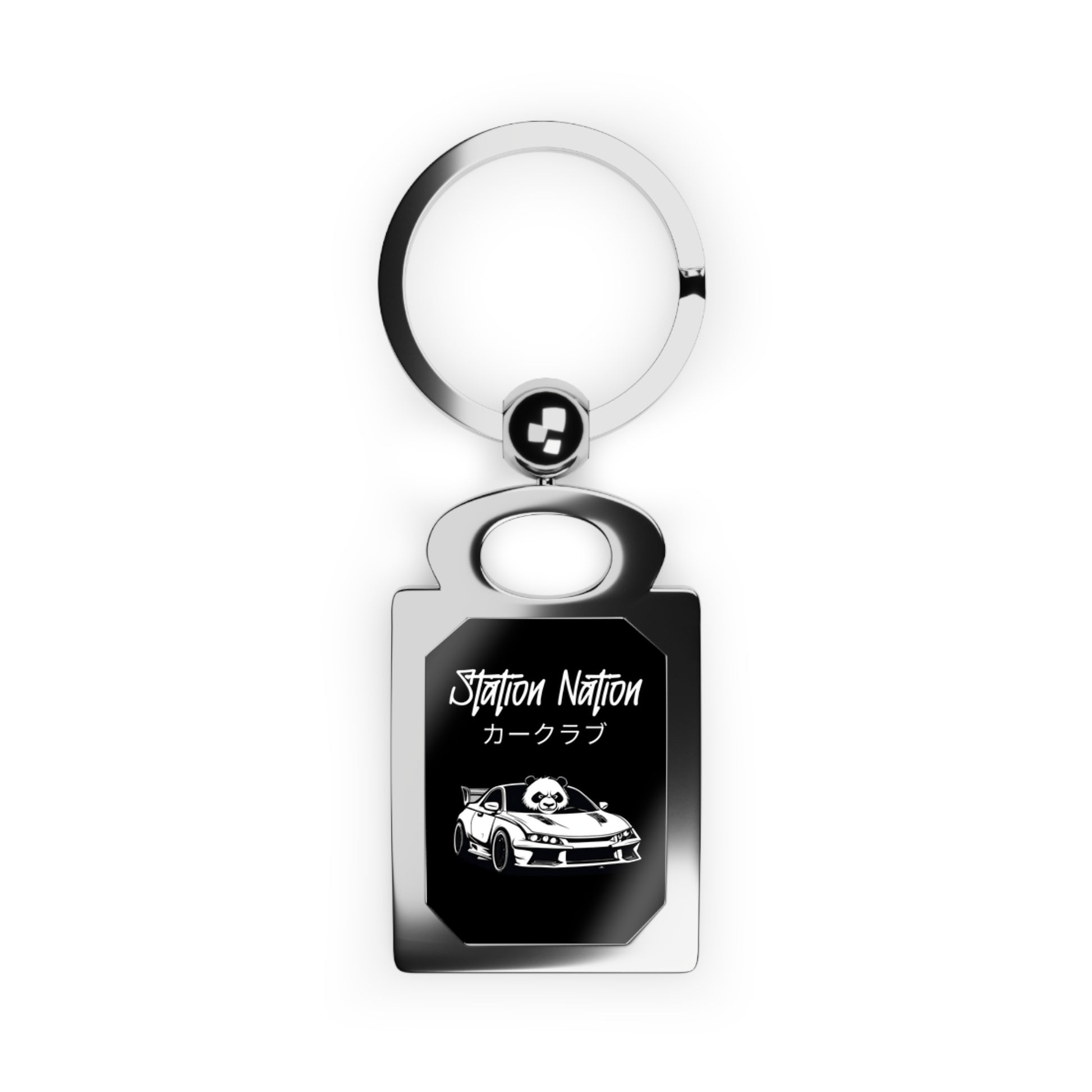 Station Nation Keychain One size Glossy Silver Printify by The Night Shift Automotive Apparel