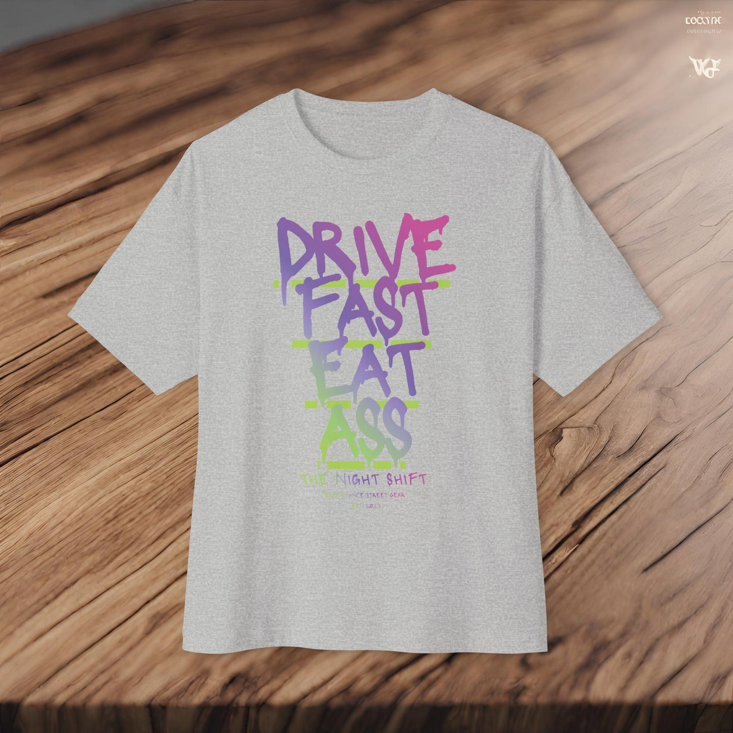 Drive Fast, Eat Ass-Premium, Ultra Soft Unisex Oversized Boxy Tee