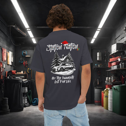 🎄 Christmas Limited Edition Station Nation-Premium, Ultra Soft Unisex Oversized Boxy Tee Printify by The Night Shift Automotive Apparel