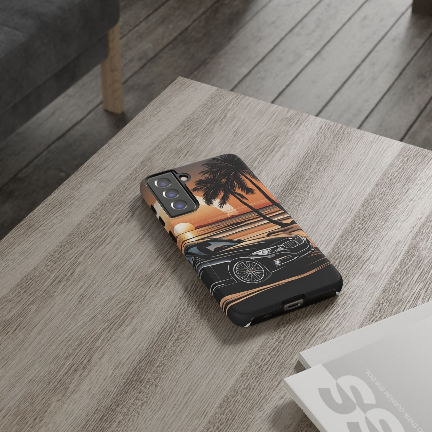 BMW Sunset On The Beach-Dual Layer Ultra Tough Phone Case Samsung Galaxy S21 FE Matte Printify by The Night Shift Automotive Apparel