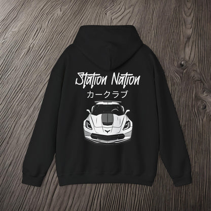 Station Nation-Ultra Soft, Premium Hoodie Printify by The Night Shift Automotive Apparel