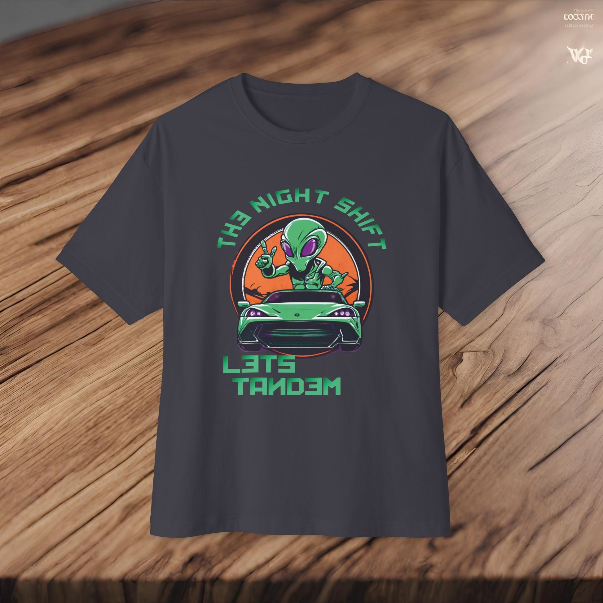 Lets Tandem Alien-Premium, Ultra Soft, Unisex Oversized Boxy Tee Printify by The Night Shift Automotive Apparel